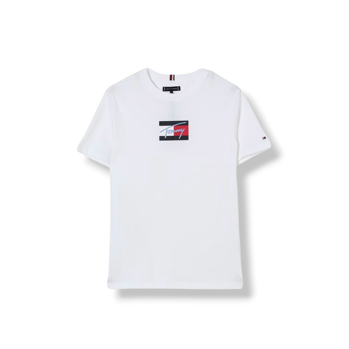 T-shirt in cotone con logo Tommy Hilfiger