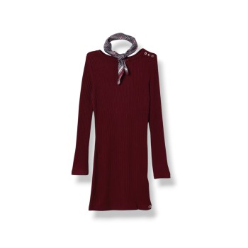 Abito in maglia a coste con foulard Liu Jo Kids