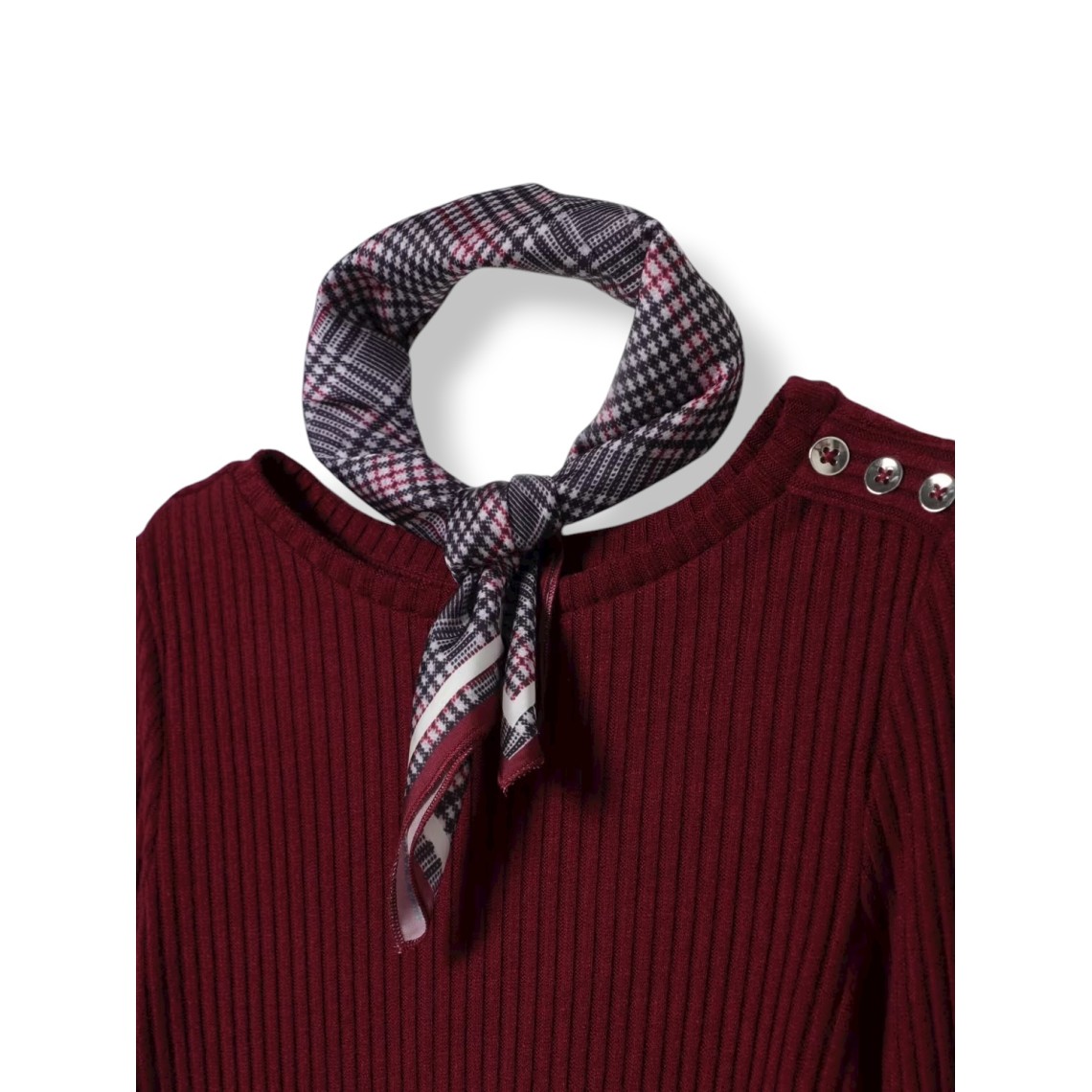 Abito in maglia a coste con foulard Liu Jo Kids