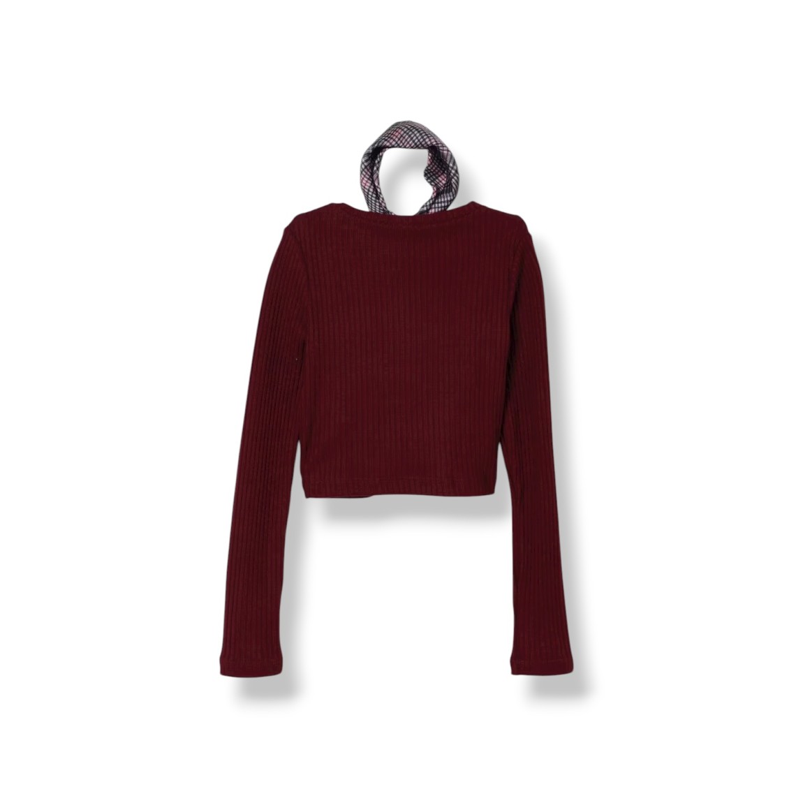 Top in maglia a coste con foulard Liu Jo Kids