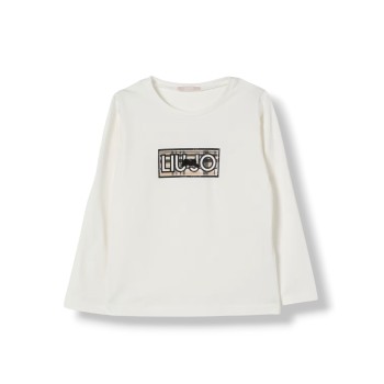 T-shirt in cotone con logo Liu Jo Kids