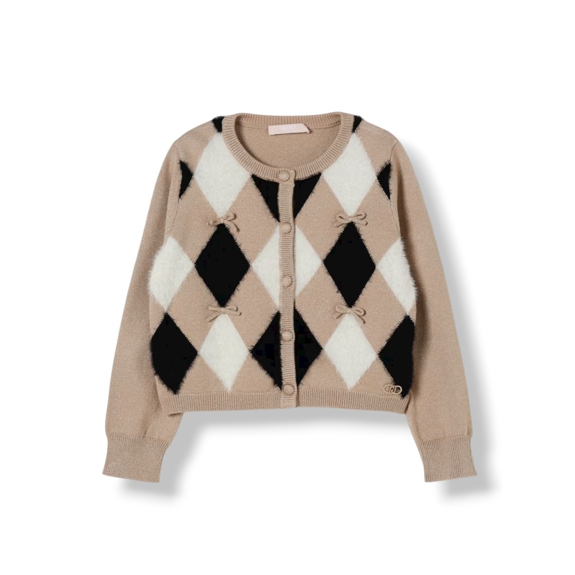 Cardigan in maglia Liu Jo Kids con motivo a rombi