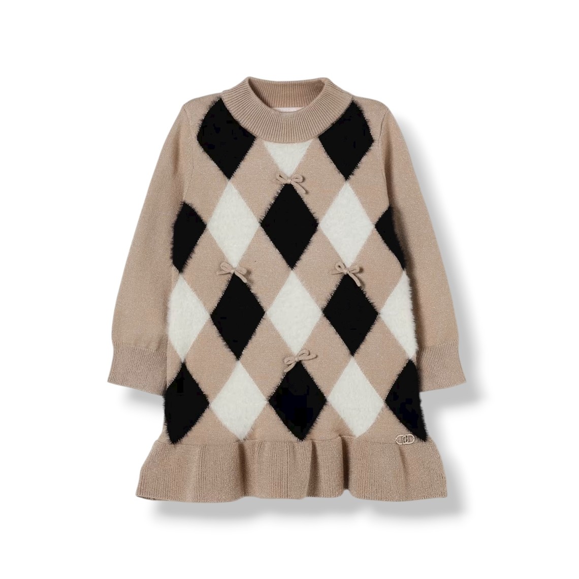 Abito in maglia Liu Jo Kids con motivo a rombi