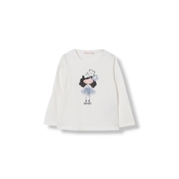 T-shirt in cotone con stampa Liu Jo Kids