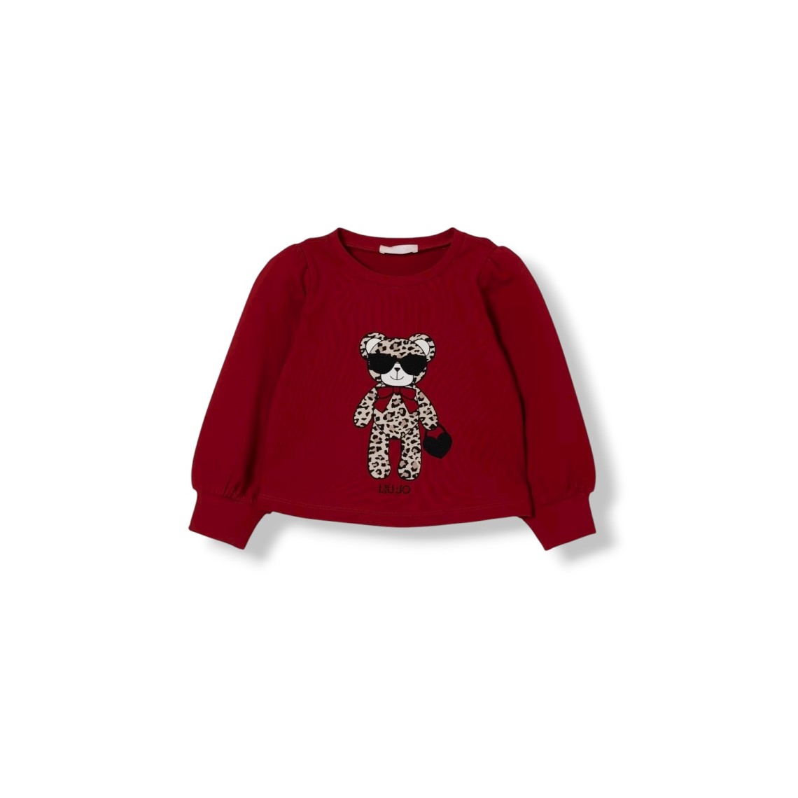 Felpa girocollo in cotone con stampa Liu Jo Kids