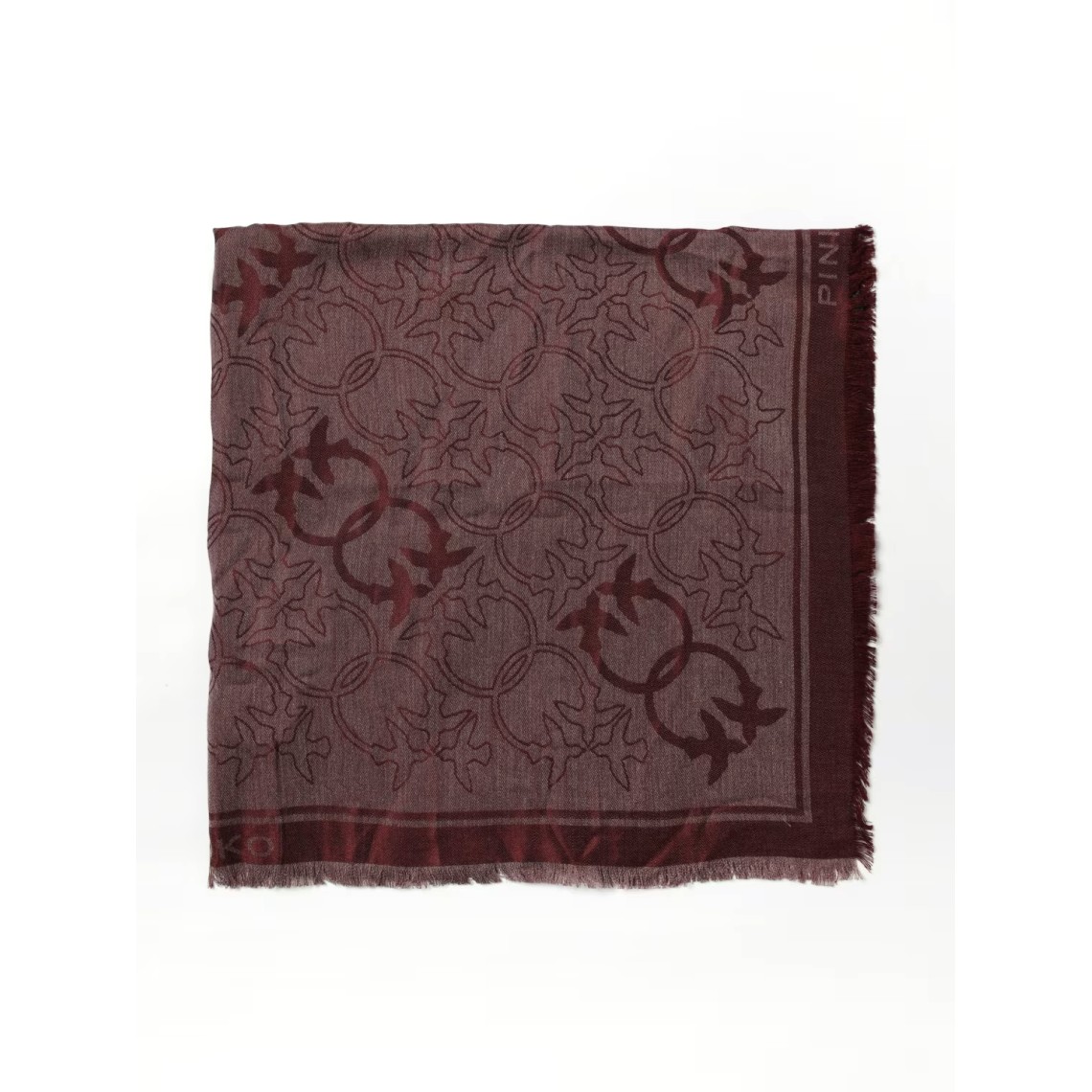 Sciarpa Polonia in viscosa con monogram jacquard Pinko