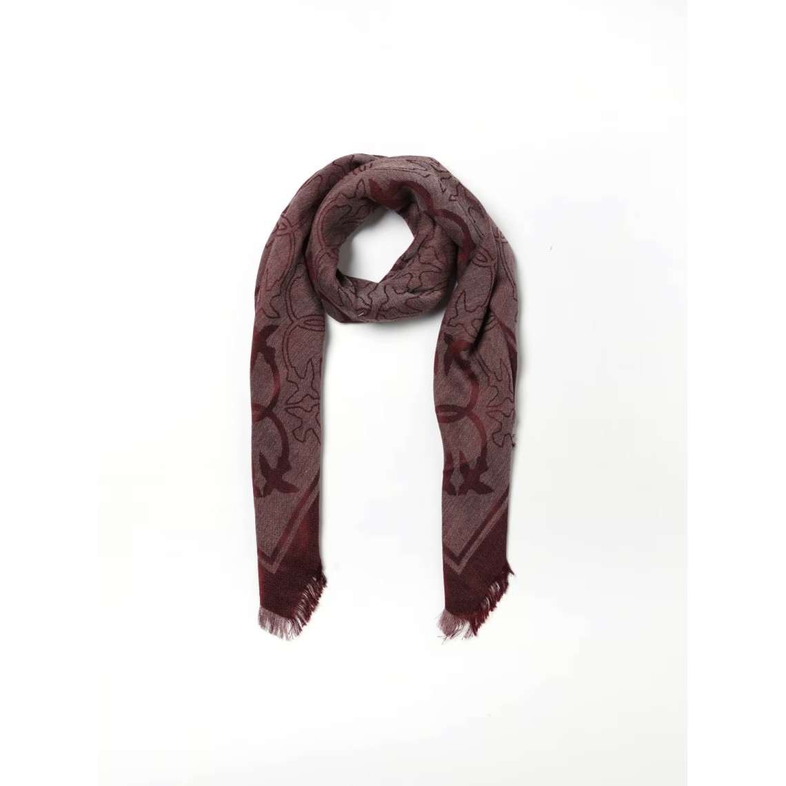 Sciarpa Polonia in viscosa con monogram jacquard Pinko