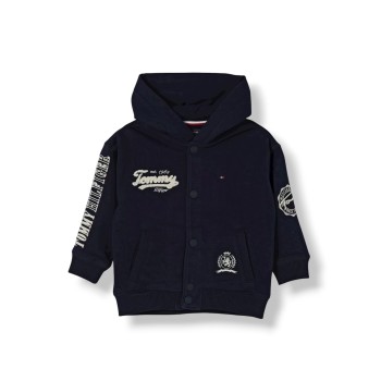 Bomber con cappuccio e logo Tommy Hilfiger