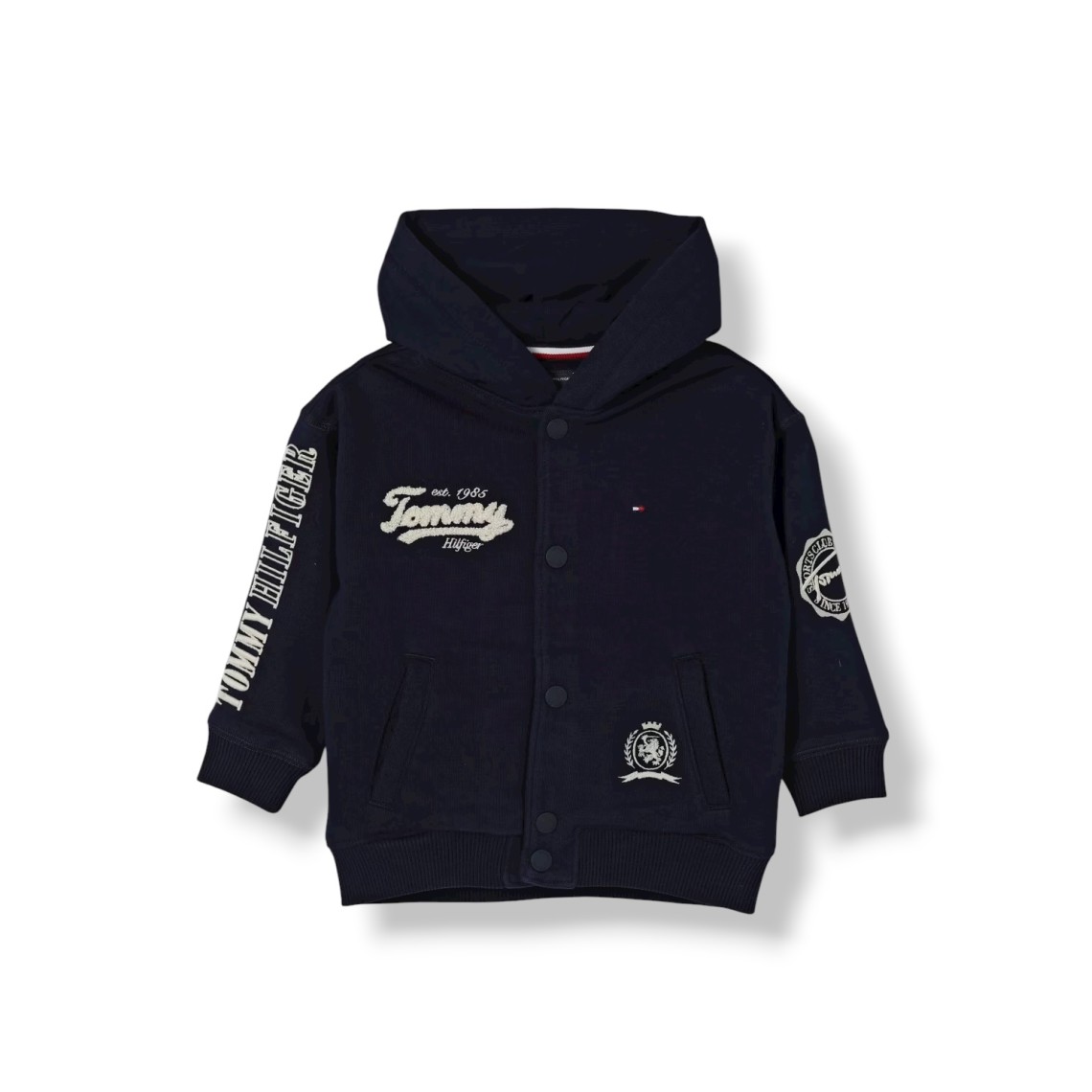 Bomber con cappuccio e logo Tommy Hilfiger