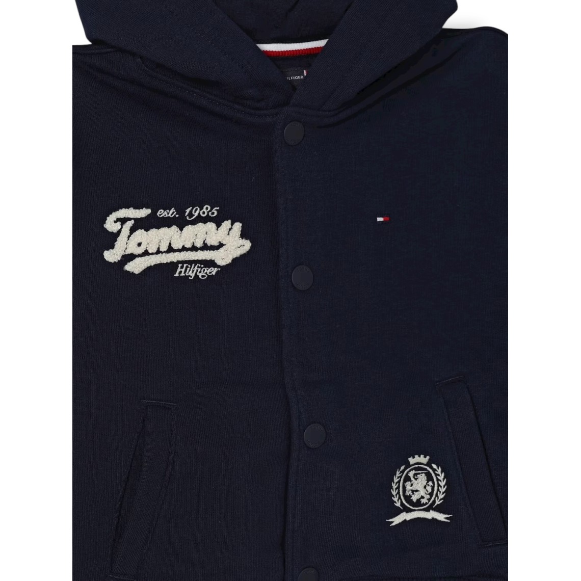 Bomber con cappuccio e logo Tommy Hilfiger