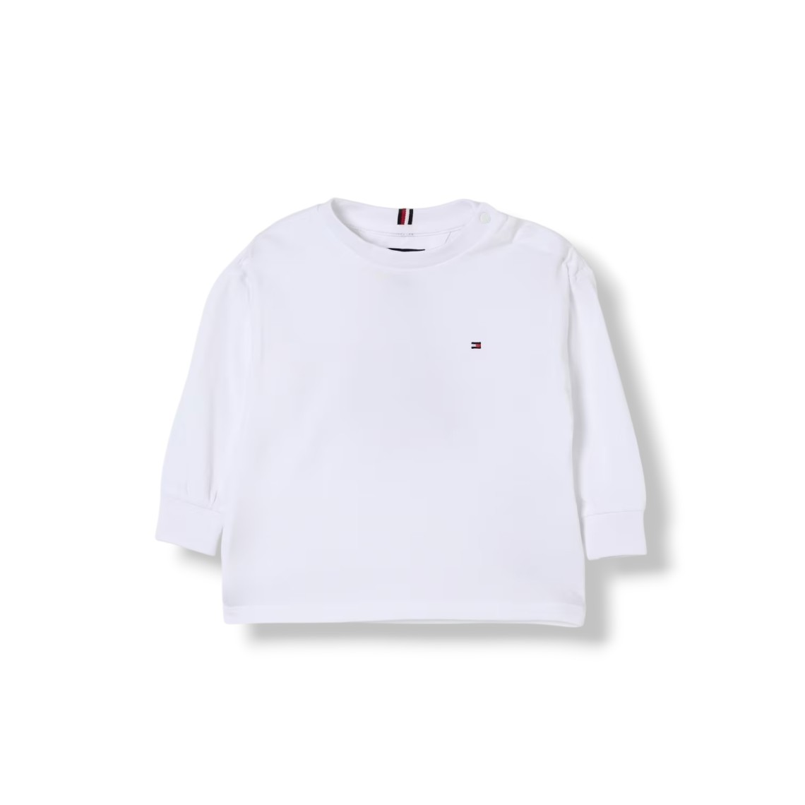 T-shirt in cotone con mini logo Tommy Hilfiger