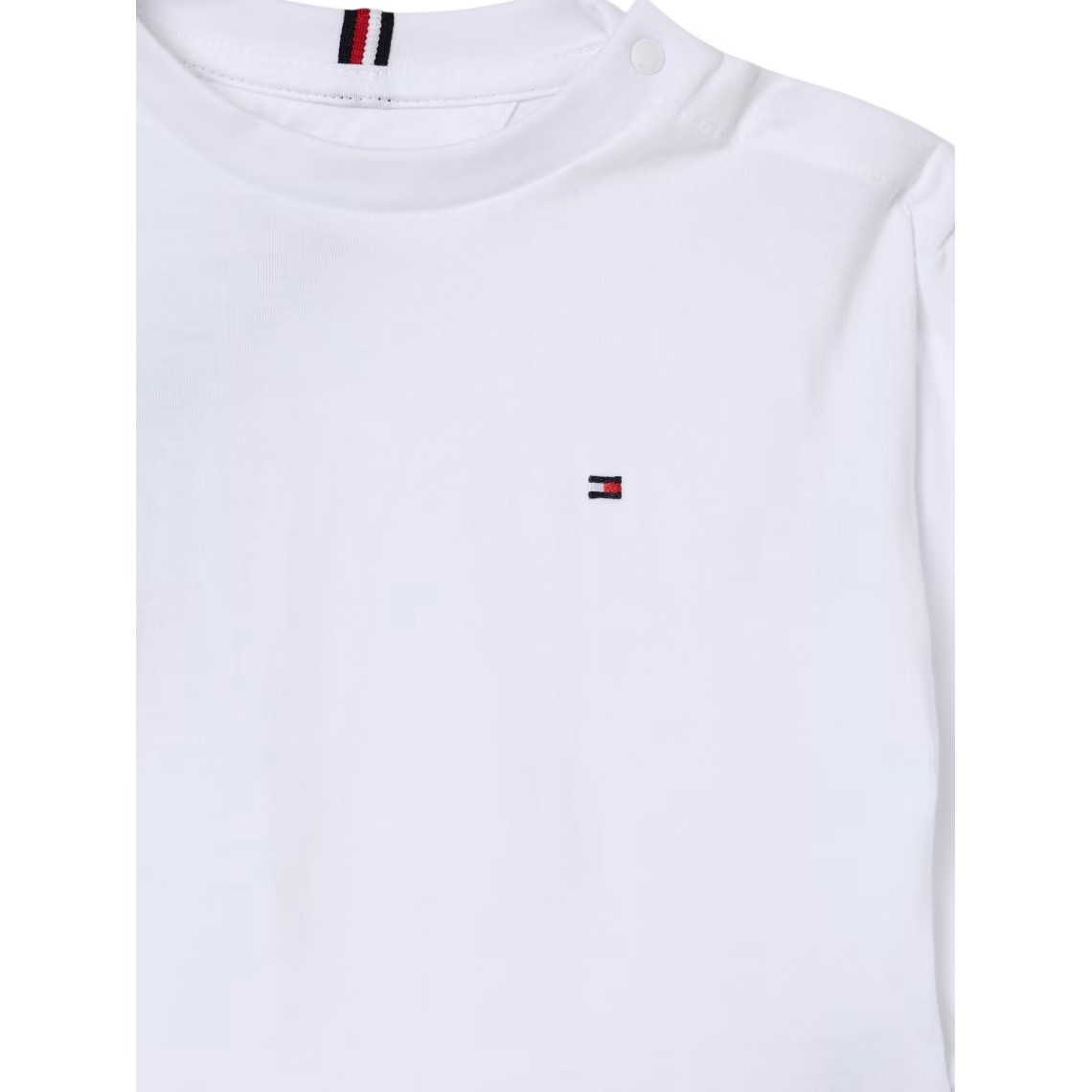 T-shirt in cotone con mini logo Tommy Hilfiger