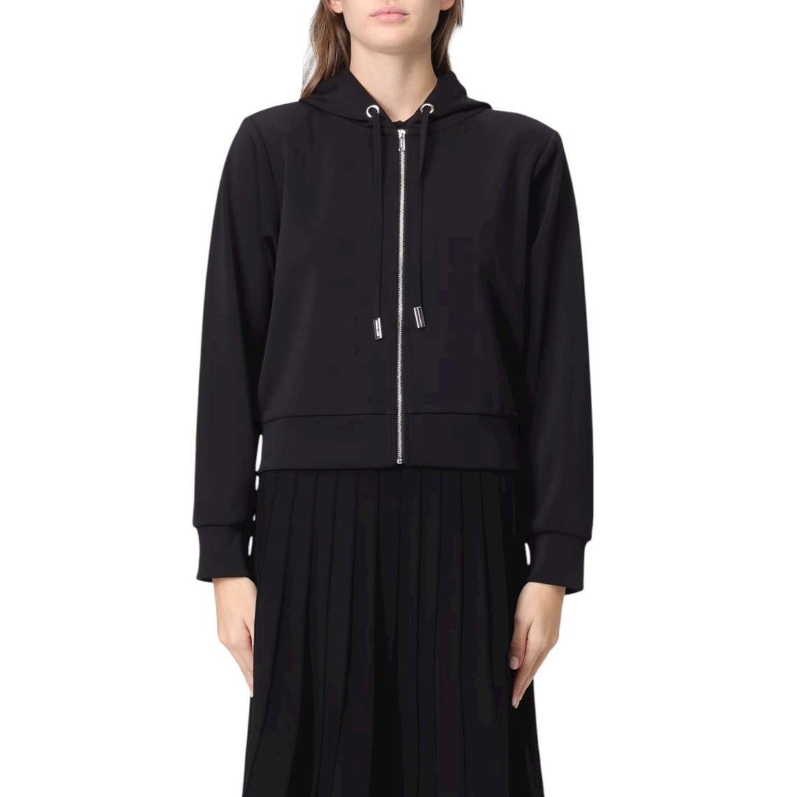 Felpa crop con zip e cappuccio Michael Kors