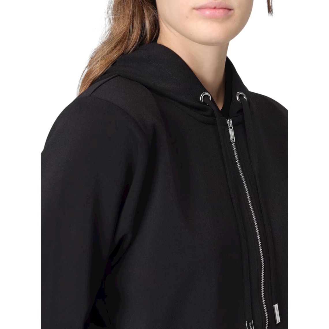 Felpa crop con zip e cappuccio Michael Kors