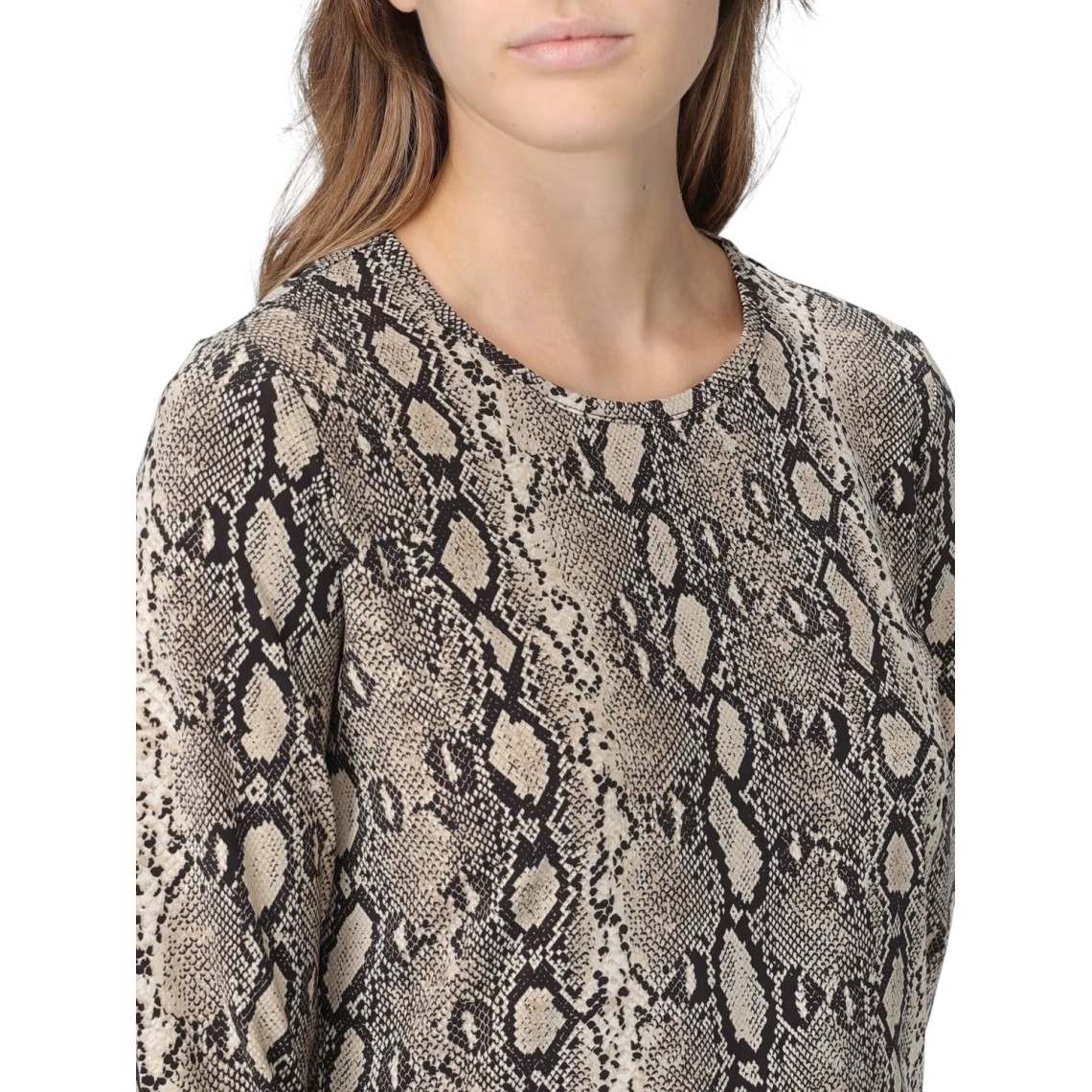 T-shirt Michael Kors in jersey con stampa serpente