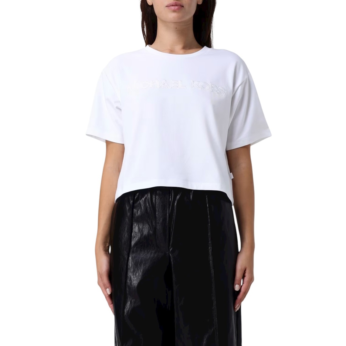 T-shirt in cotone con logo Michael Kors