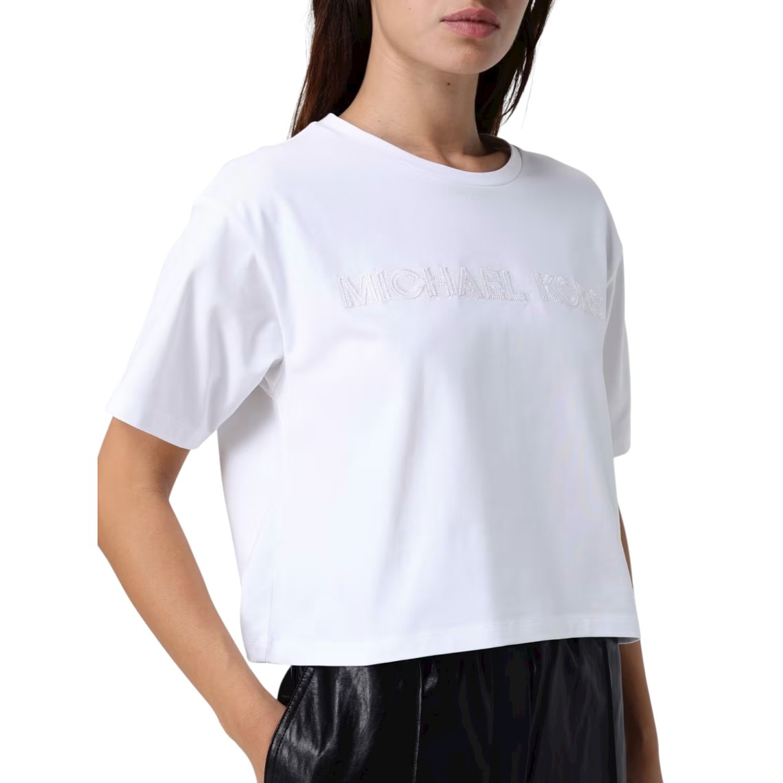 T-shirt in cotone con logo Michael Kors