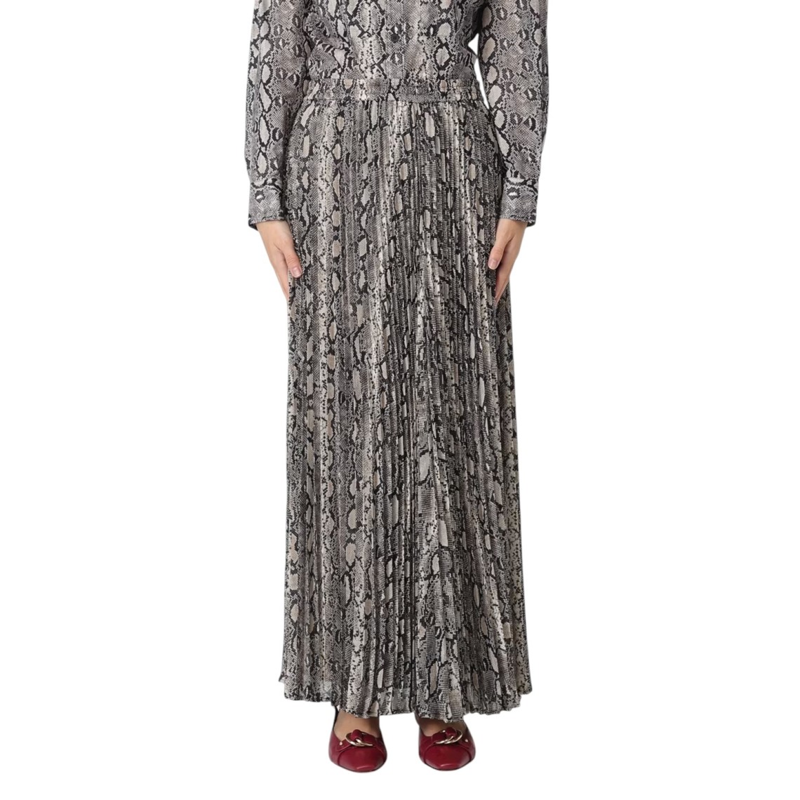 Gonna lunga Michael Kors in crêpe stampato