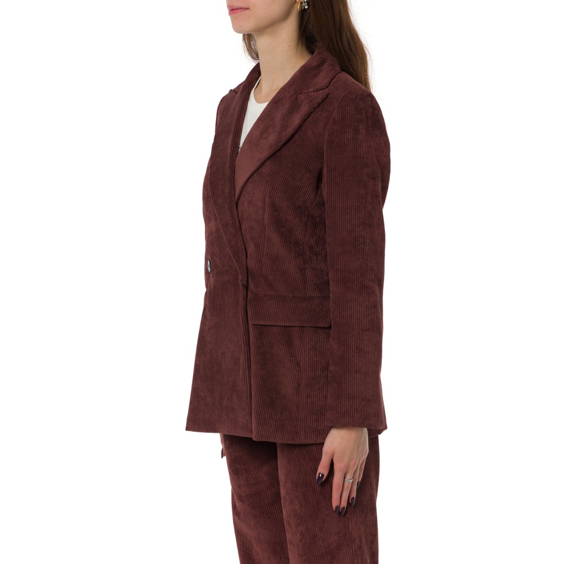 Giacca doppiopetto in velluto a coste Emme Marella