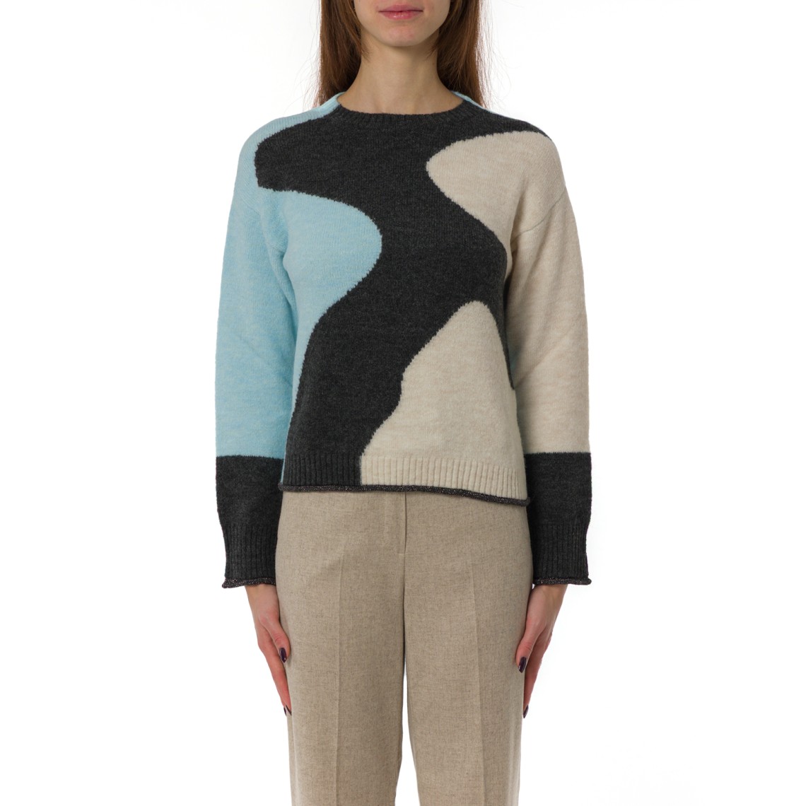 Maglia girocollo con lurex Emme Marella