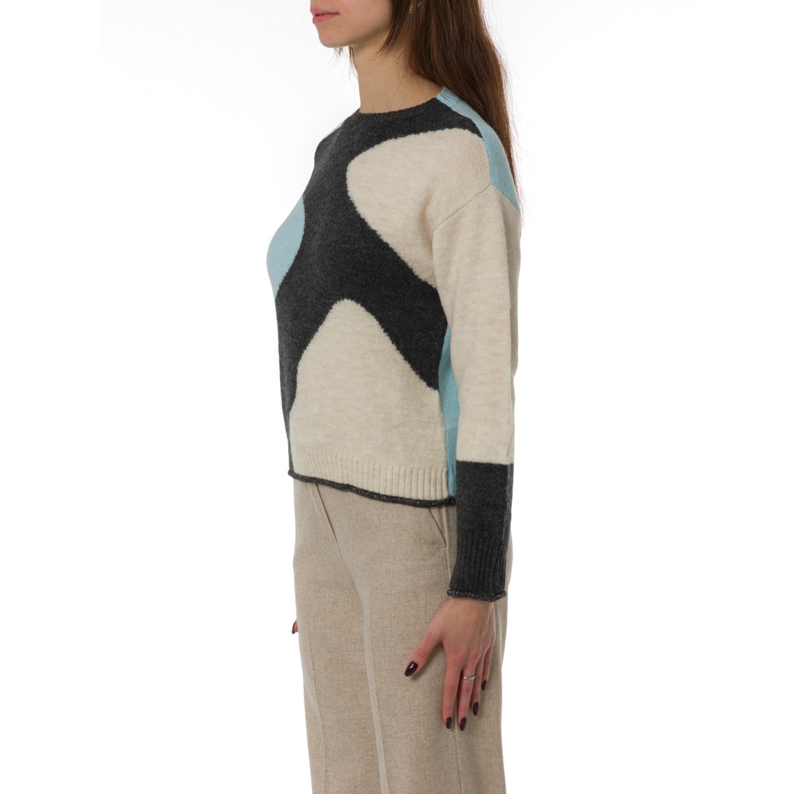 Maglia girocollo con lurex Emme Marella