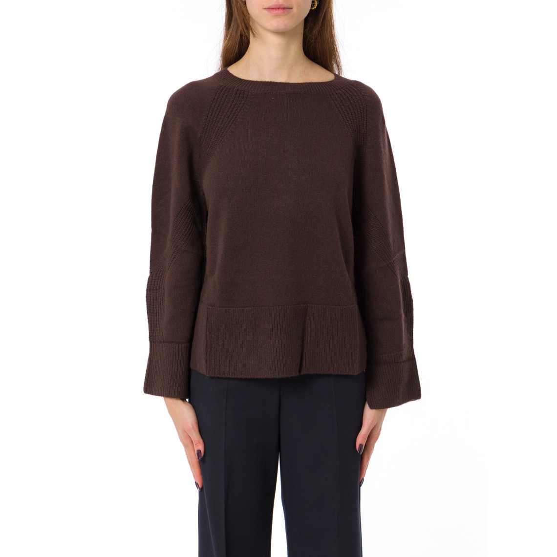 Maglia girocollo in lana Emme Marella