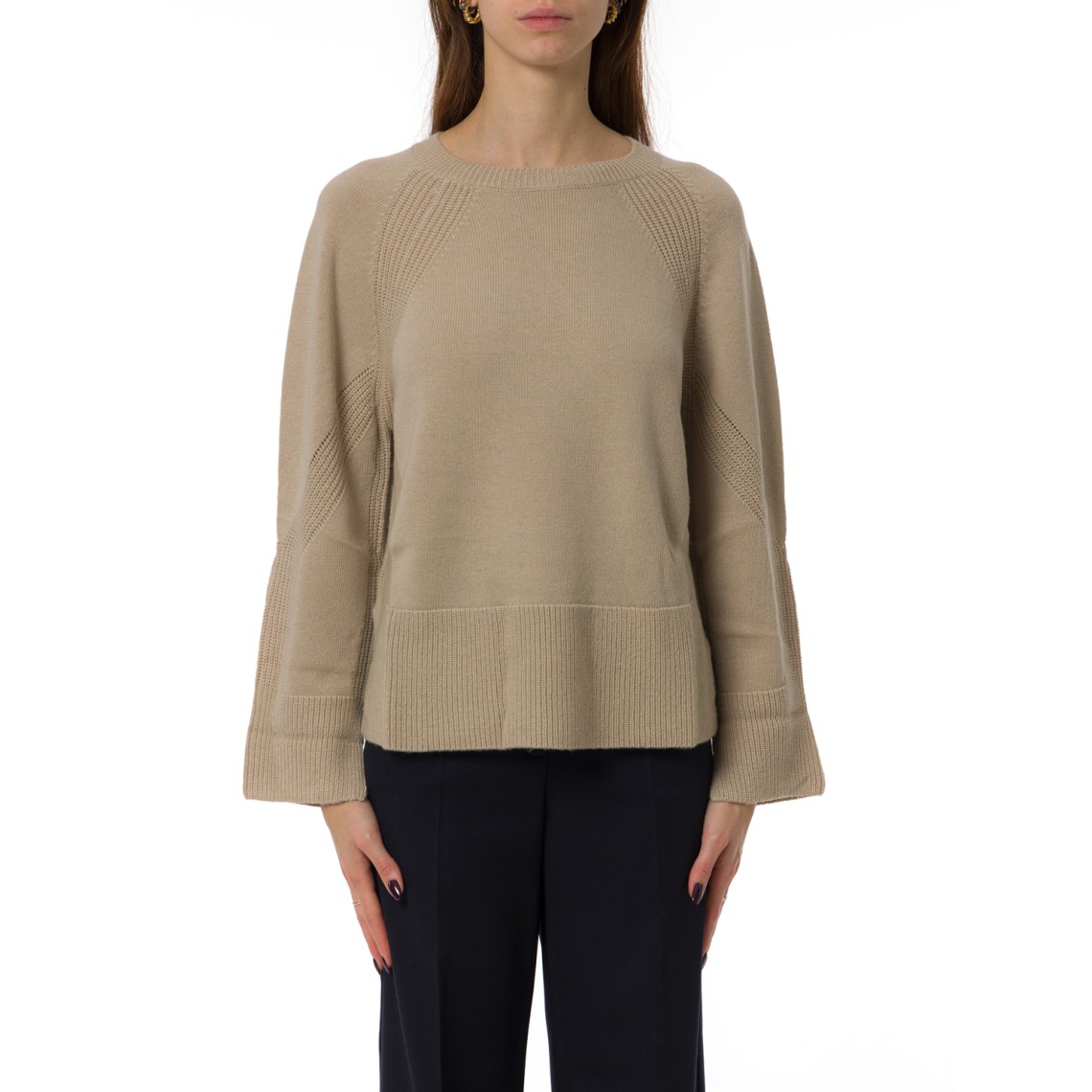 Maglia girocollo in lana Emme Marella