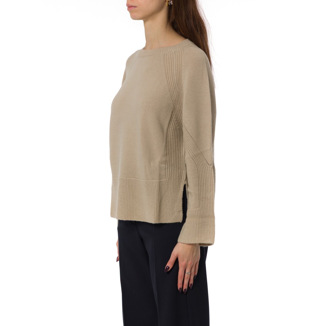 Maglia girocollo in lana Emme Marella