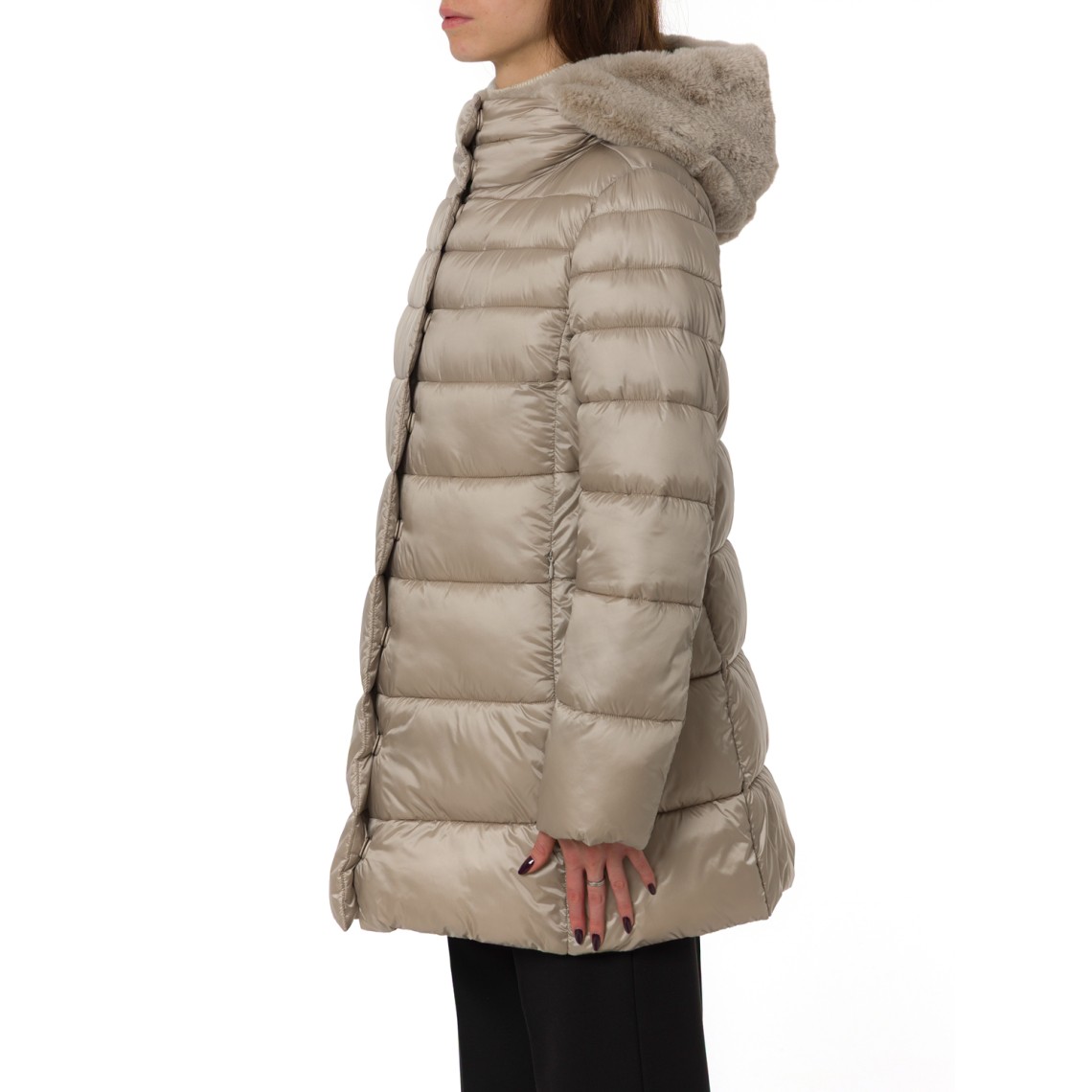 Piumino imbottito Emme Marella con pettorina in ecopelliccia