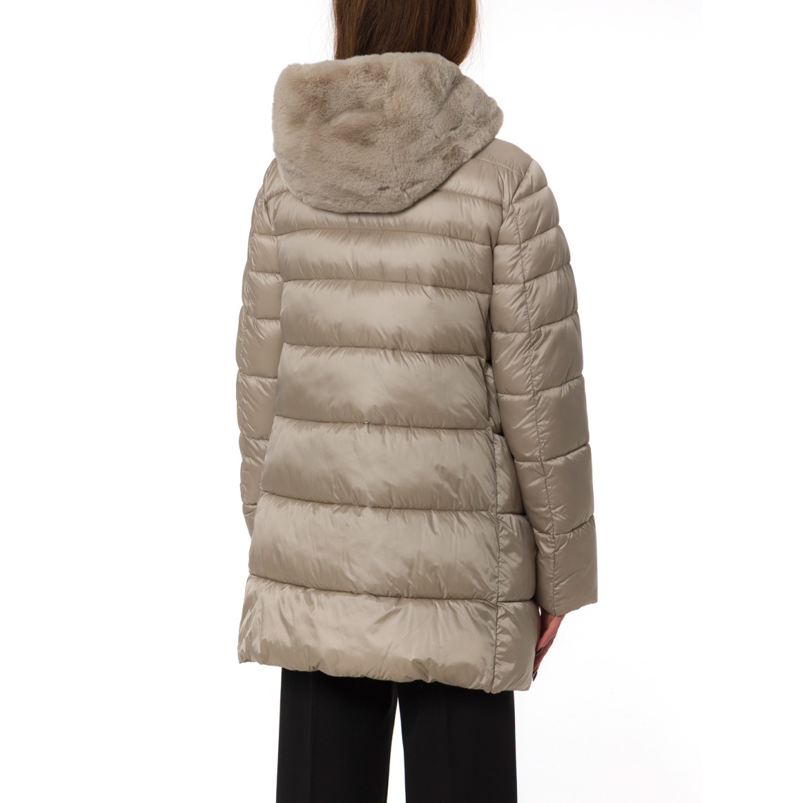 Piumino imbottito Emme Marella con pettorina in ecopelliccia