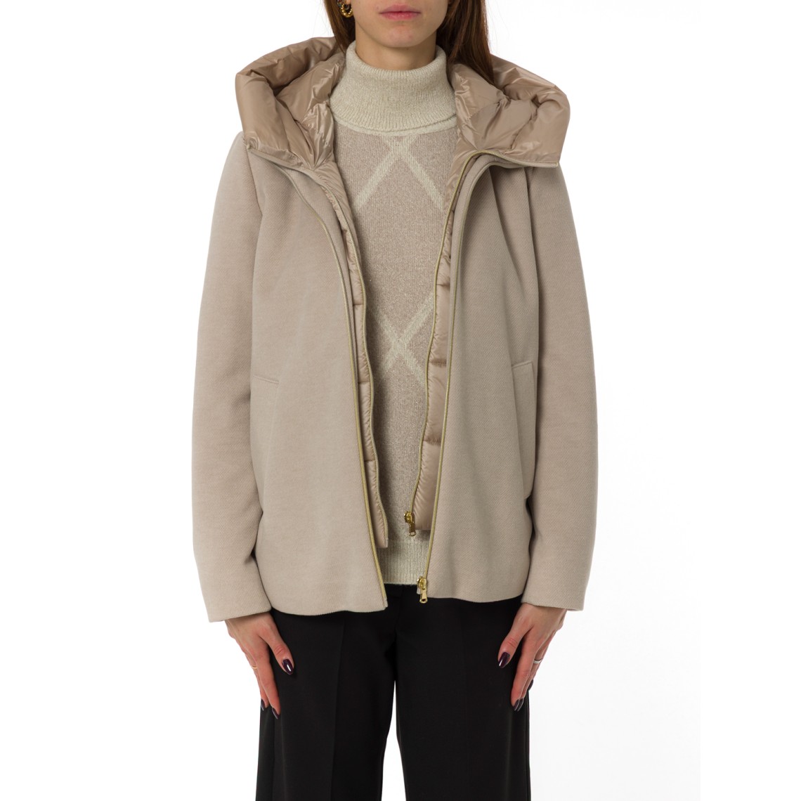 Giaccone imbottito in panno soft Emme Marella