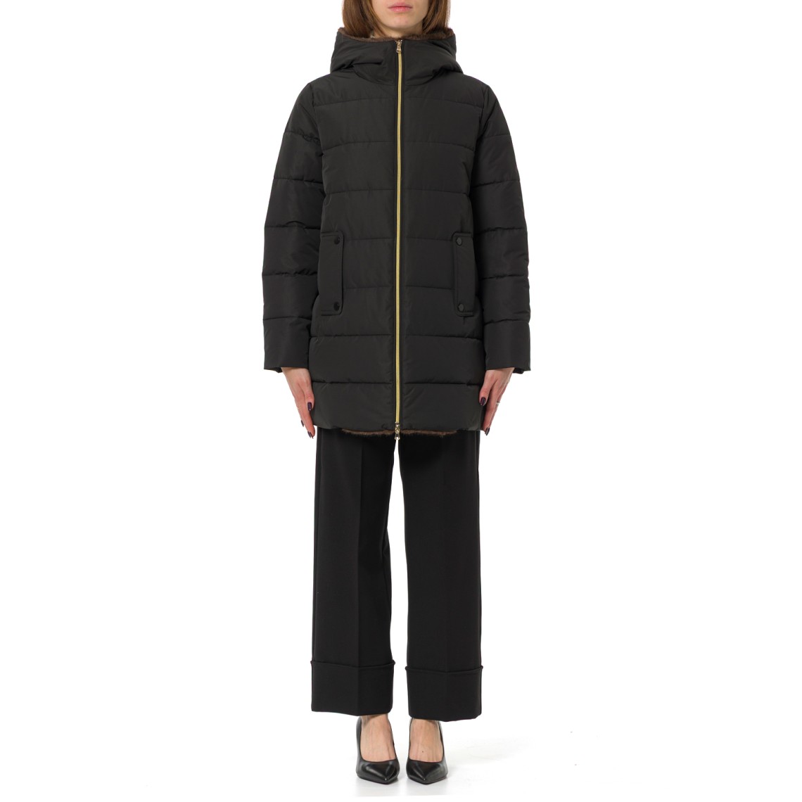 Piumino lungo in taffetà Emme Marella