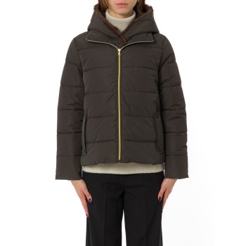 Piumino corto in taffetà con cappuccio Emme Marella