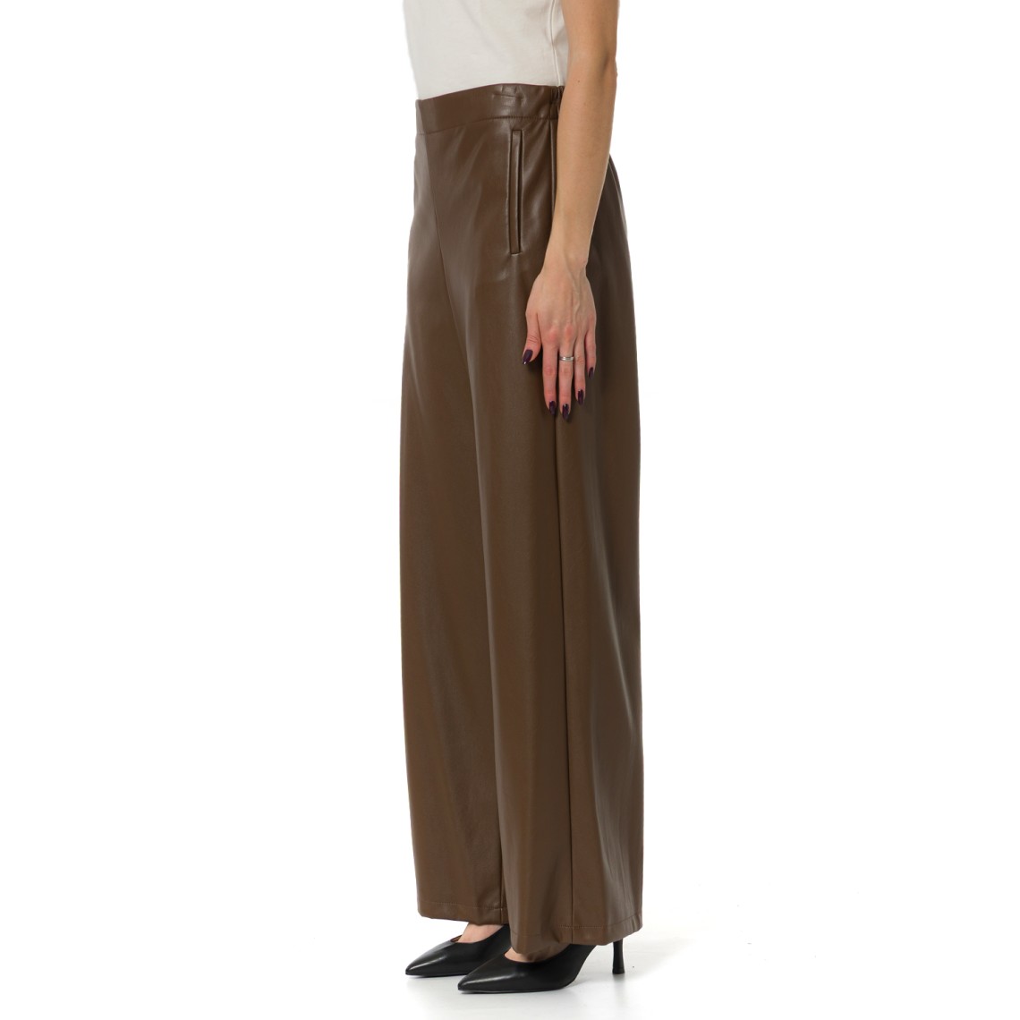 Pantaloni in jersey spalmato Emme Marella