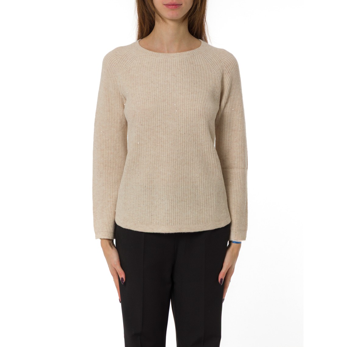 Maglia girocollo con paillettes Emme Marella