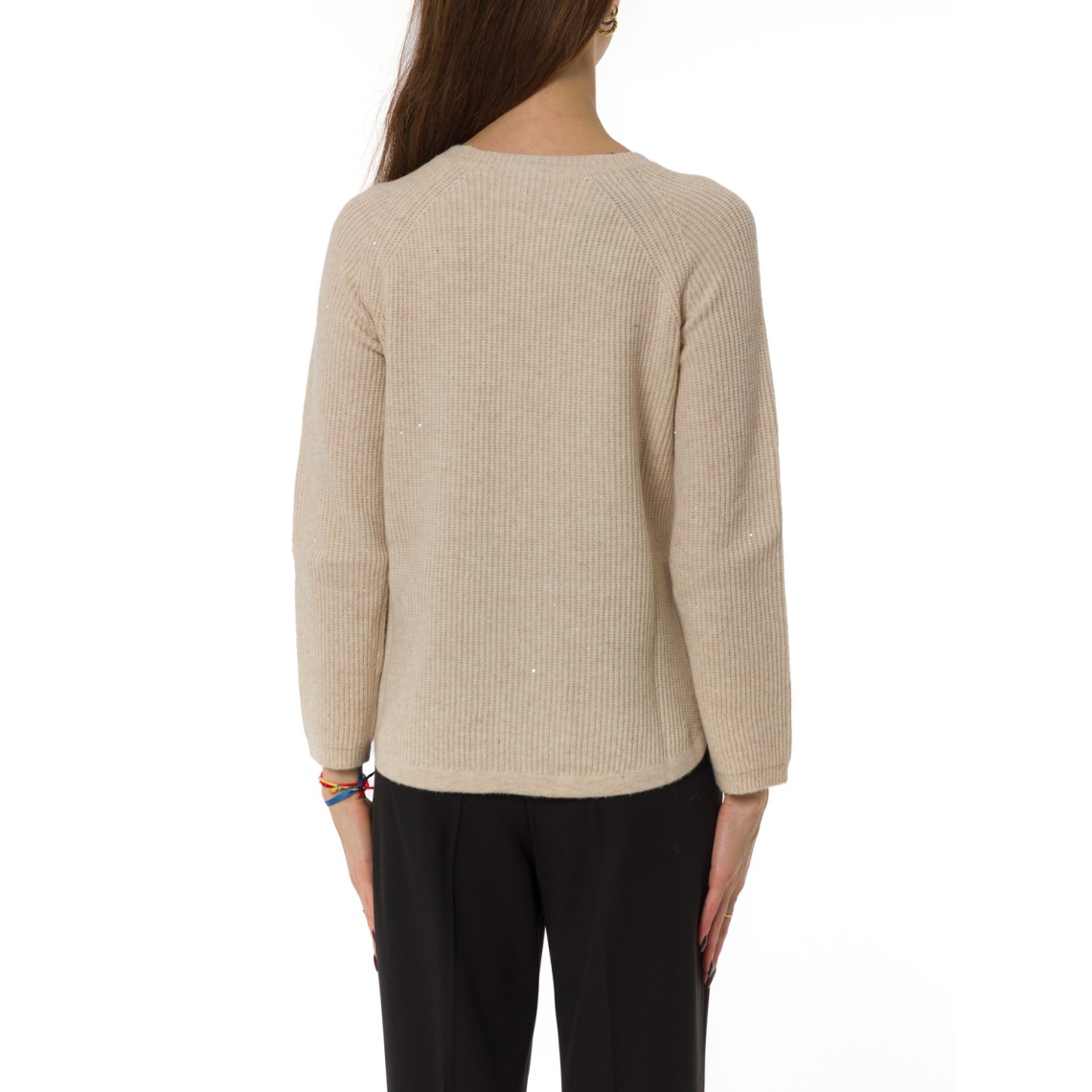 Maglia girocollo con paillettes Emme Marella