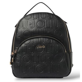 Zaino Liu Jo in pelle sintetica a grana con logo all over