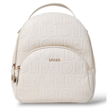 Zaino Liu Jo in pelle sintetica a grana con logo all over