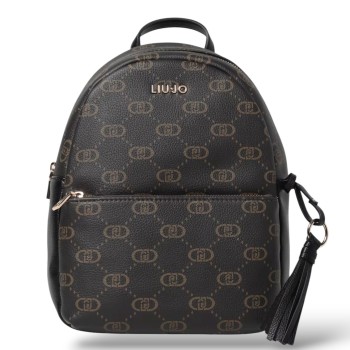 Zaino Liu Jo in pelle sintetica a grana con monogram all...