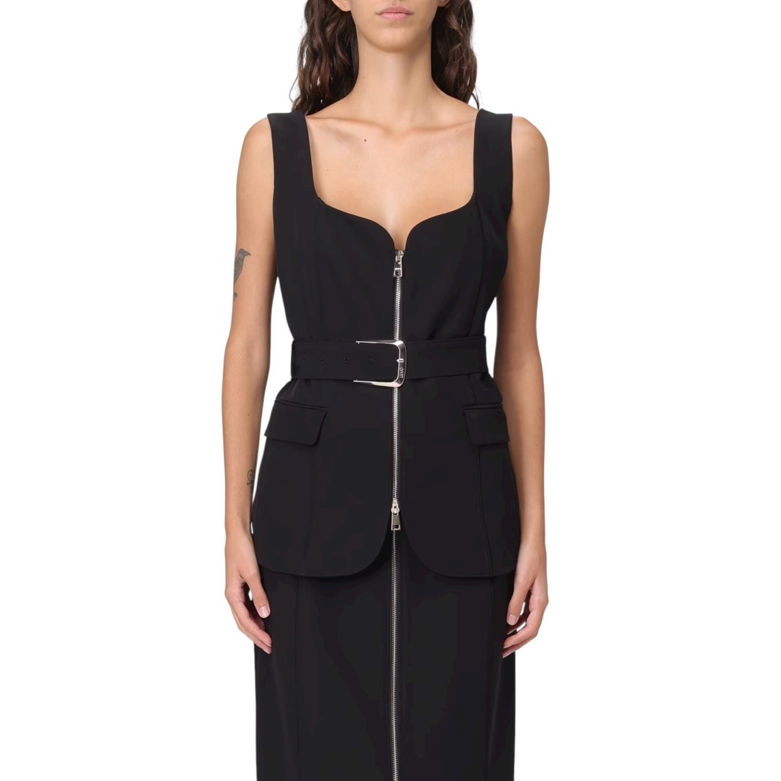 Gilet con zip e cintura Liu Jo