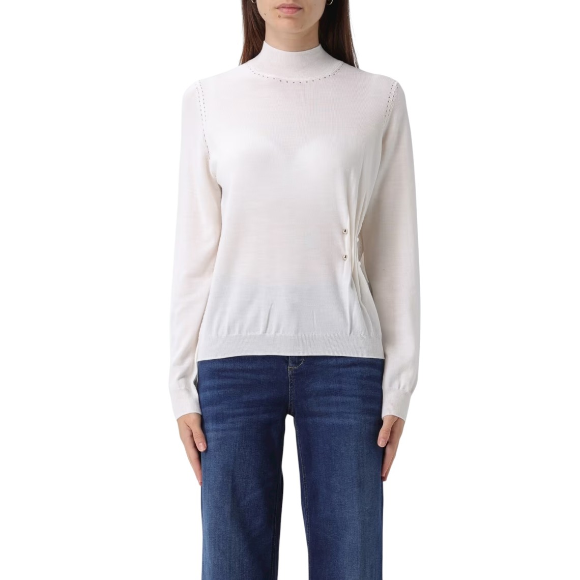 Lupetto con piercing di perle Liu Jo