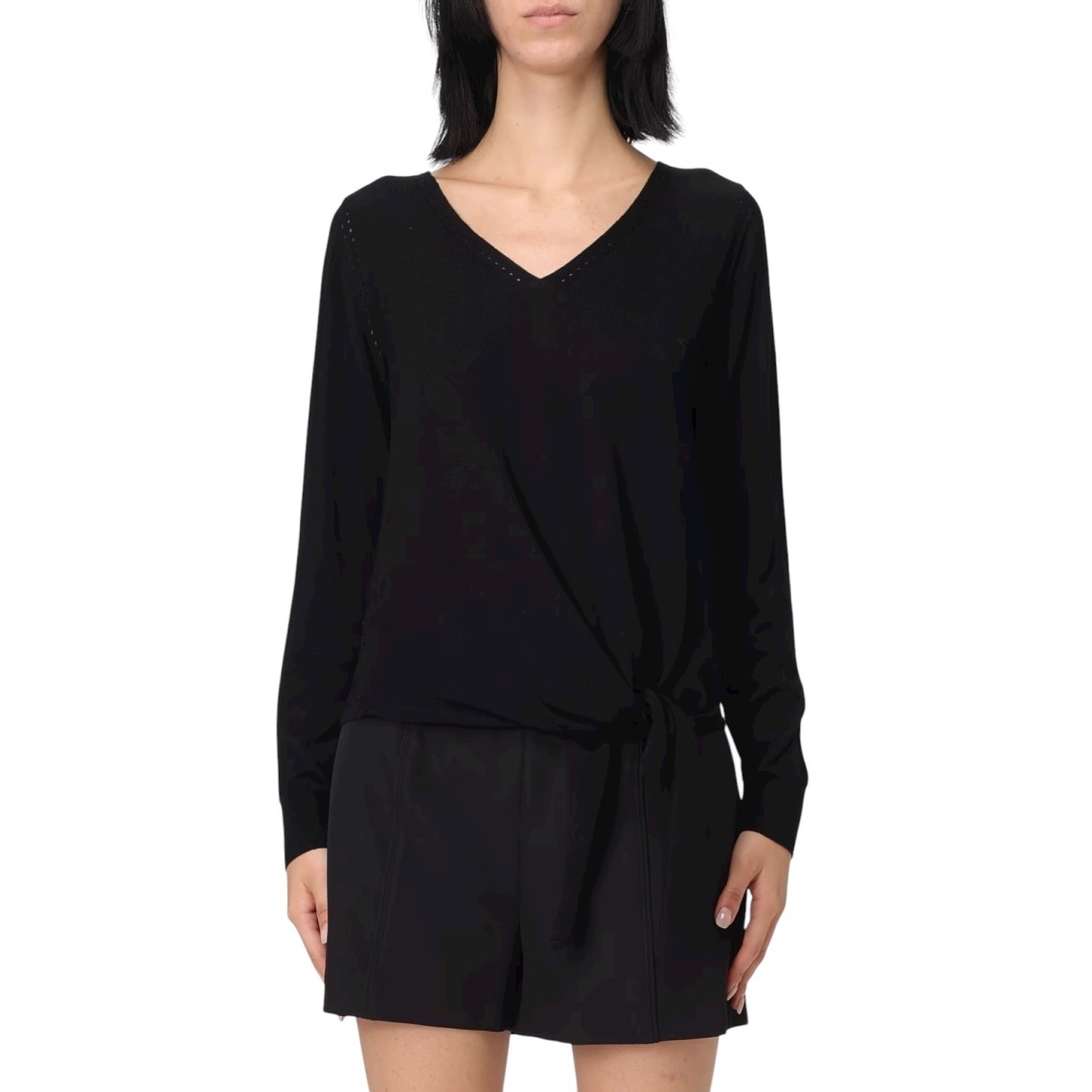 Maglia in lana vergine Liu Jo con scollo a V