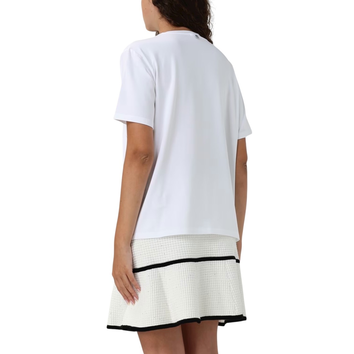 T-shirt con strass e perle all-over Liu Jo