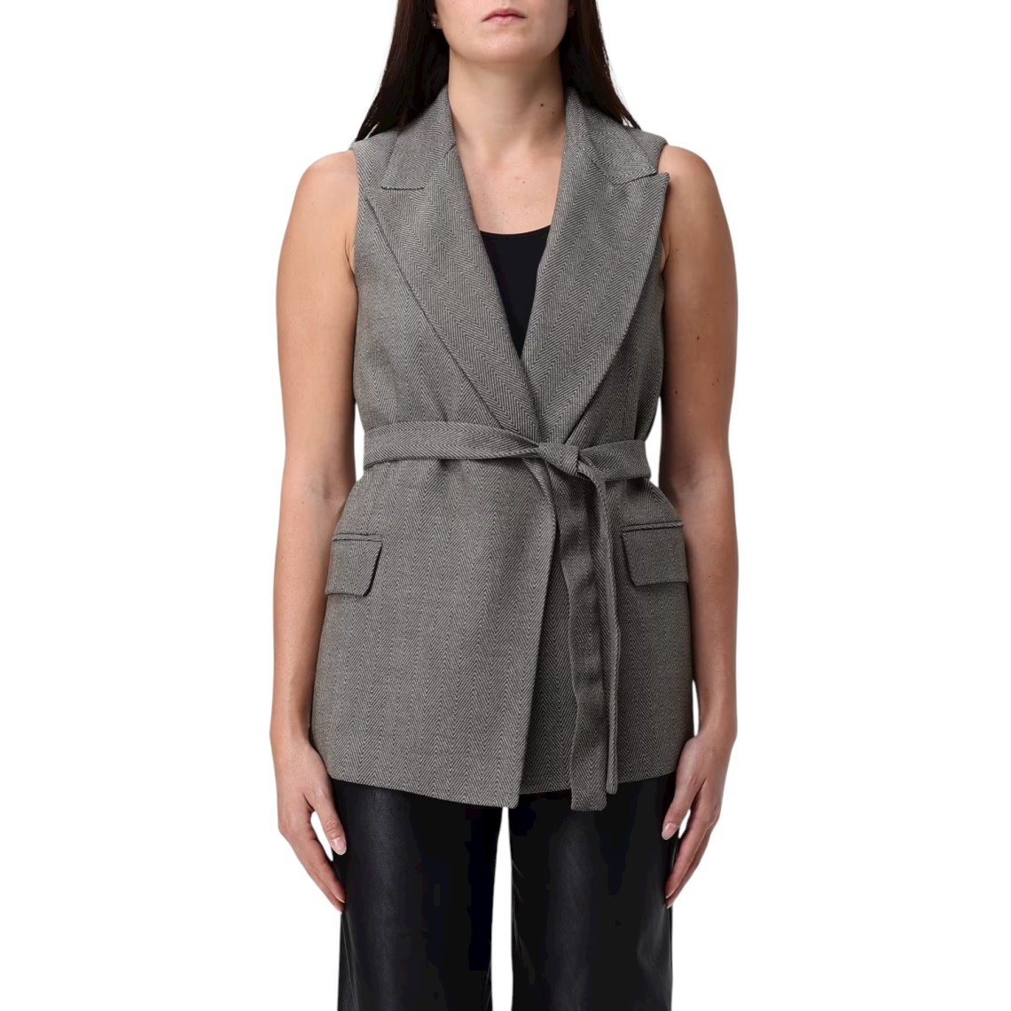 Gilet chevron con cintura Liu Jo