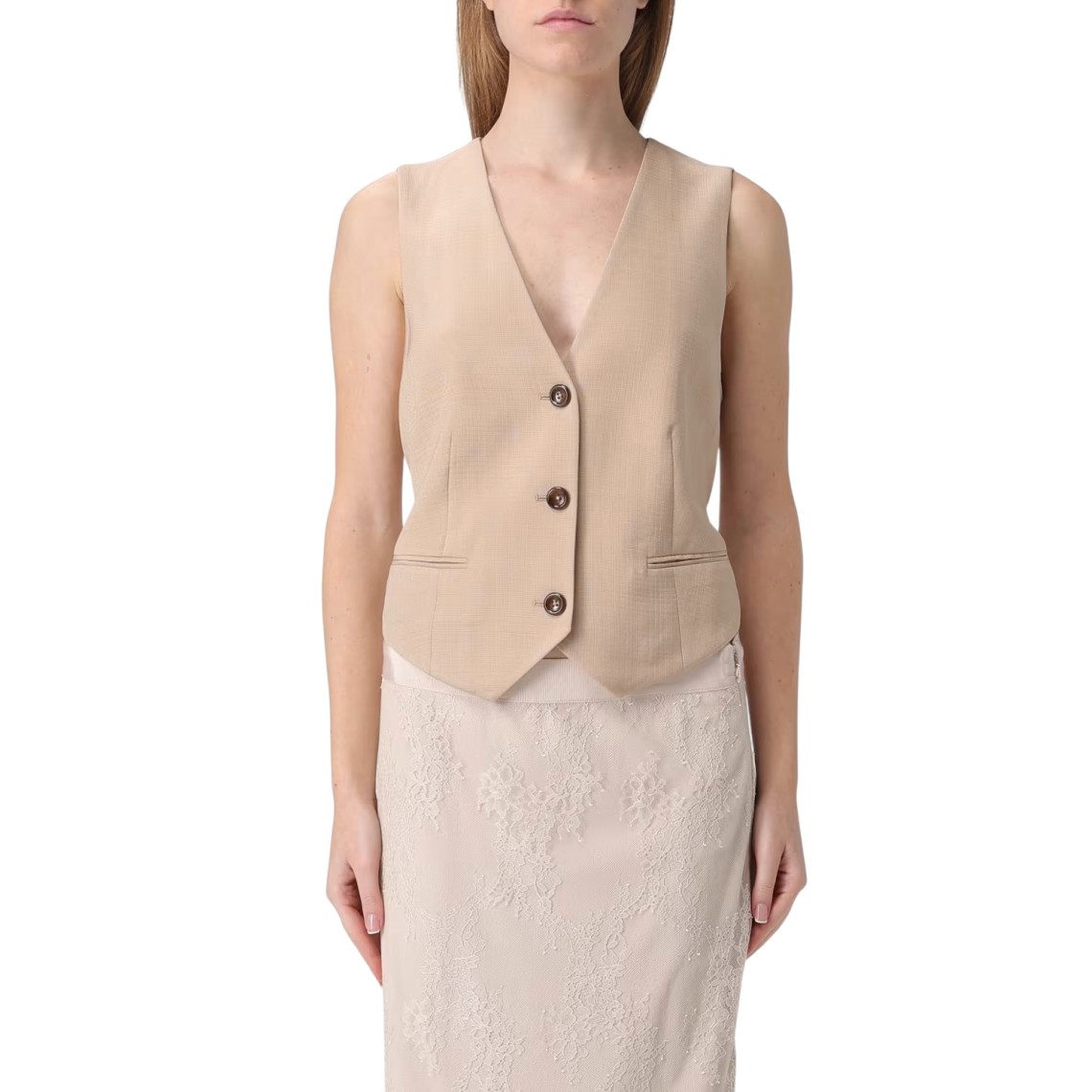 Gilet con dettagli in pizzo Liu Jo