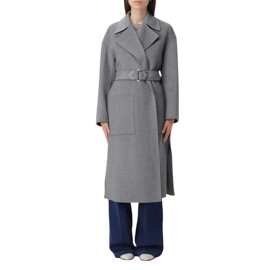 Cappotto in lana con cintura Liu Jo