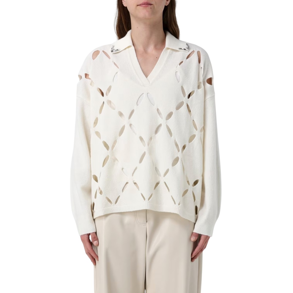 Maglia in misto lana traforata Liu Jo