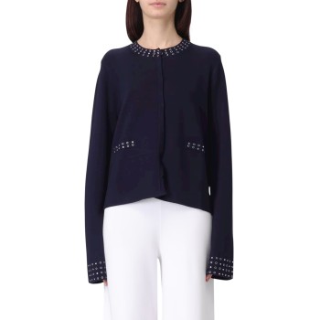 Cardigan in viscosa con occhielli Liu Jo