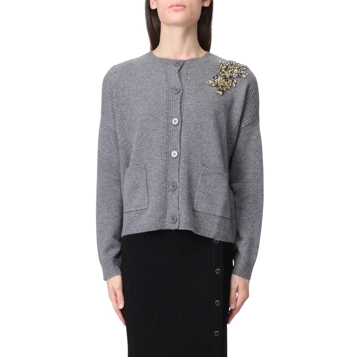 Cardigan di lana con strass Liu Jo