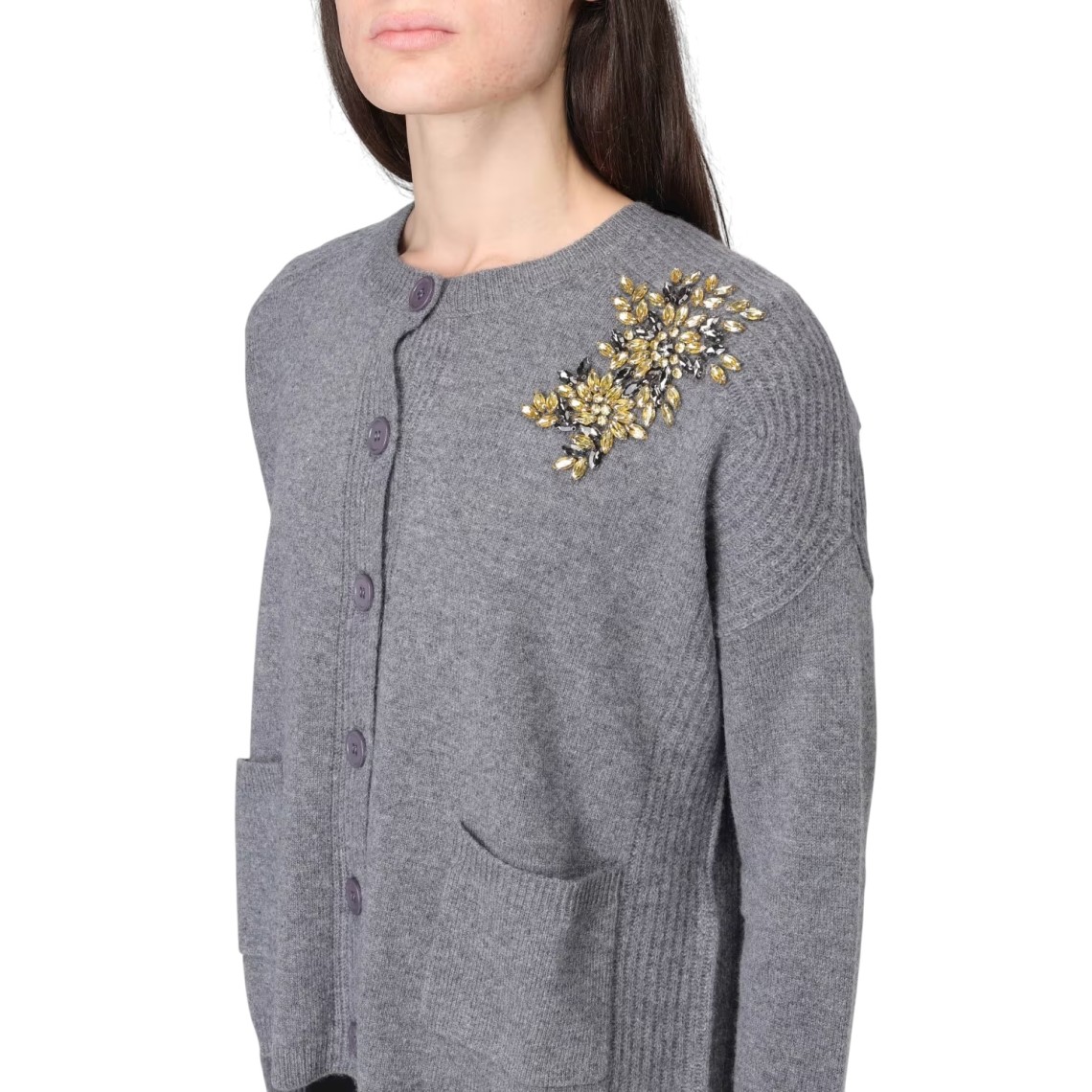 Cardigan di lana con strass Liu Jo